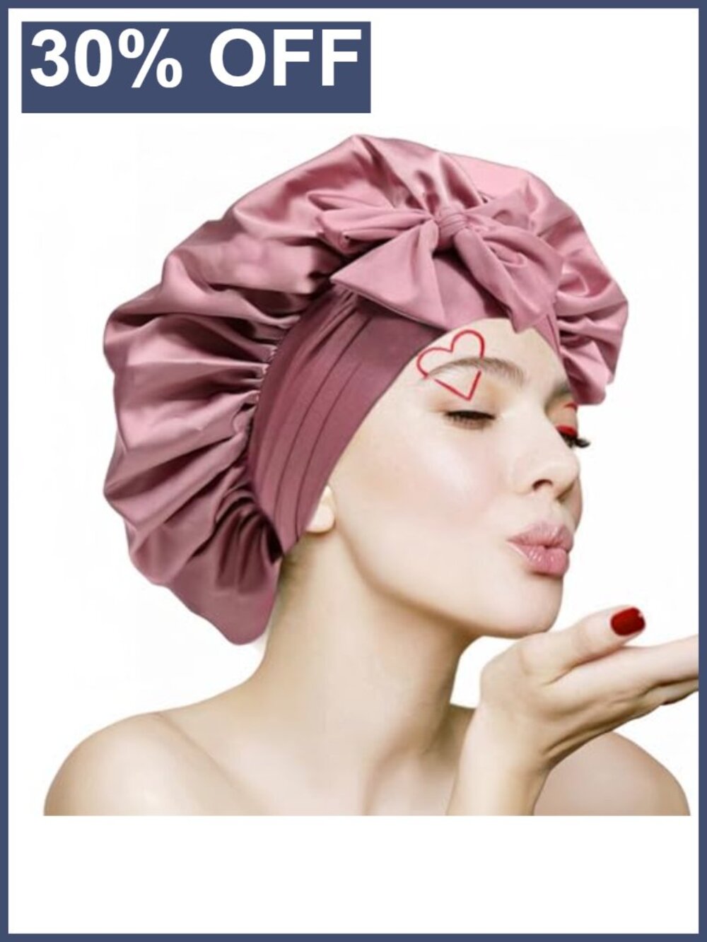 Silk Bonnet for Sleeping, Satin Hair Bonnet Night Cap for Curly Natural Hair,
